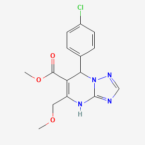 Methyl 7-(4-chlorophenyl)-5-(methoxymethyl)-4,7-dihydro[1,2,4]triazolo[1,5-a]pyrimidine-6-carboxylate