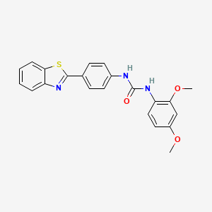 molecular formula C22H19N3O3S B11210162 1-(4-(Benzo[d]thiazol-2-yl)phenyl)-3-(2,4-dimethoxyphenyl)urea 