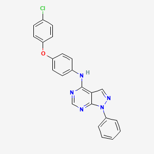 N-[4-(4-chlorophenoxy)phenyl]-1-phenyl-1H-pyrazolo[3,4-d]pyrimidin-4-amine