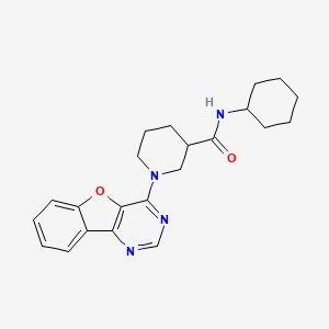 molecular formula C22H26N4O2 B11210187 1-([1]benzofuro[3,2-d]pyrimidin-4-yl)-N-cyclohexylpiperidine-3-carboxamide 