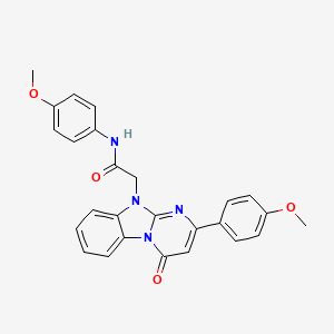 N-(4-methoxyphenyl)-2-[2-(4-methoxyphenyl)-4-oxopyrimido[1,2-a]benzimidazol-10(4H)-yl]acetamide