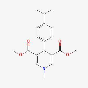 molecular formula C19H23NO4 B11210226 Dimethyl 1-methyl-4-[4-(propan-2-yl)phenyl]-1,4-dihydropyridine-3,5-dicarboxylate 