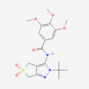 N-(2-(tert-butyl)-5,5-dioxido-4,6-dihydro-2H-thieno[3,4-c]pyrazol-3-yl)-3,4,5-trimethoxybenzamide