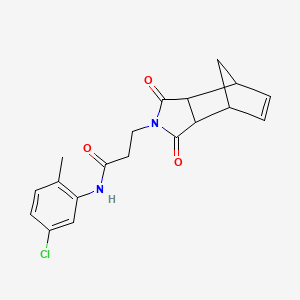 molecular formula C19H19ClN2O3 B11210243 N-(5-chloro-2-methylphenyl)-3-(1,3-dioxo-1,3,3a,4,7,7a-hexahydro-2H-4,7-methanoisoindol-2-yl)propanamide 