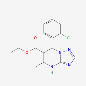 molecular formula C15H15ClN4O2 B11210258 Ethyl 7-(2-chlorophenyl)-5-methyl-4,7-dihydro[1,2,4]triazolo[1,5-a]pyrimidine-6-carboxylate 