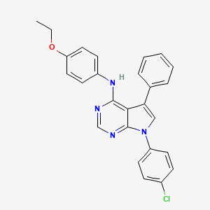 molecular formula C26H21ClN4O B11210260 7-(4-chlorophenyl)-N-(4-ethoxyphenyl)-5-phenyl-7H-pyrrolo[2,3-d]pyrimidin-4-amine 