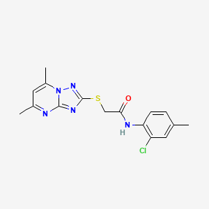 N-(2-Chloro-4-methylphenyl)-2-({5,7-dimethyl-[1,2,4]triazolo[1,5-A]pyrimidin-2-YL}sulfanyl)acetamide