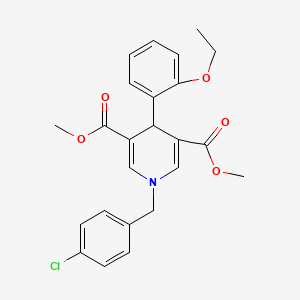 molecular formula C24H24ClNO5 B11210267 Dimethyl 1-(4-chlorobenzyl)-4-(2-ethoxyphenyl)-1,4-dihydropyridine-3,5-dicarboxylate 