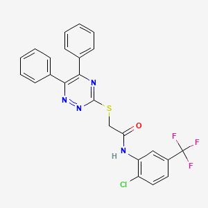 N-[2-chloro-5-(trifluoromethyl)phenyl]-2-[(5,6-diphenyl-1,2,4-triazin-3-yl)sulfanyl]acetamide