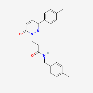 molecular formula C23H25N3O2 B11210288 N-(4-ethylbenzyl)-3-[3-(4-methylphenyl)-6-oxopyridazin-1(6H)-yl]propanamide 