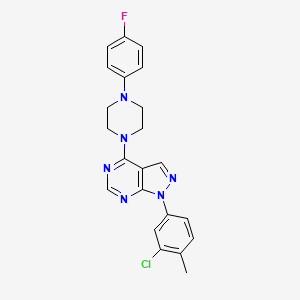 1-(3-chloro-4-methylphenyl)-4-[4-(4-fluorophenyl)piperazin-1-yl]-1H-pyrazolo[3,4-d]pyrimidine