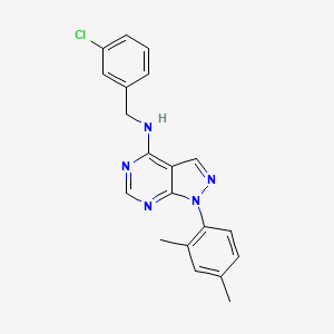 molecular formula C20H18ClN5 B11210312 N-(3-chlorobenzyl)-1-(2,4-dimethylphenyl)-1H-pyrazolo[3,4-d]pyrimidin-4-amine 