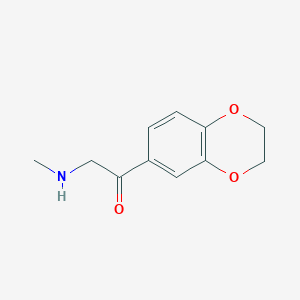 molecular formula C11H13NO3 B11210340 1-(2,3-Dihydro-1,4-benzodioxin-6-yl)-2-(methylamino)ethanone CAS No. 446266-77-9