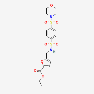 Ethyl 5-[({[4-(morpholin-4-ylsulfonyl)phenyl]sulfonyl}amino)methyl]furan-2-carboxylate