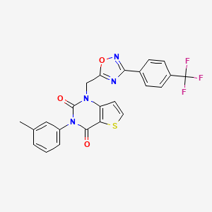 3-(m-tolyl)-1-((3-(4-(trifluoromethyl)phenyl)-1,2,4-oxadiazol-5-yl)methyl)thieno[3,2-d]pyrimidine-2,4(1H,3H)-dione