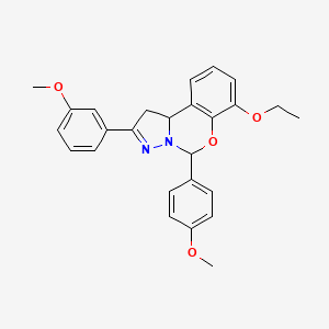 7-Ethoxy-2-(3-methoxyphenyl)-5-(4-methoxyphenyl)-1,10b-dihydropyrazolo[1,5-c][1,3]benzoxazine