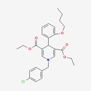 Diethyl 4-(2-butoxyphenyl)-1-(4-chlorobenzyl)-1,4-dihydropyridine-3,5-dicarboxylate