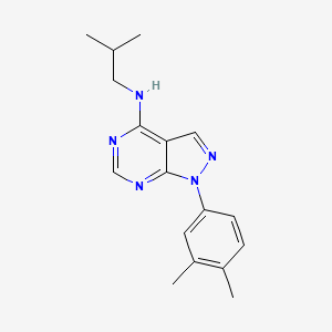 molecular formula C17H21N5 B11210447 1-(3,4-dimethylphenyl)-N-(2-methylpropyl)-1H-pyrazolo[3,4-d]pyrimidin-4-amine 