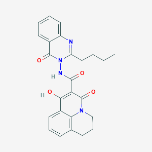 1-Hydroxy-3-oxo-6,7-dihydro-3H,5H-pyrido[3,2,1-ij]quinoline-2-carboxylic acid (2-butyl-4-oxo-4H-quinazolin-3-yl)-amide