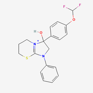 3-[4-(difluoromethoxy)phenyl]-3-hydroxy-1-phenyl-2,3,6,7-tetrahydro-5H-imidazo[2,1-b][1,3]thiazin-1-ium