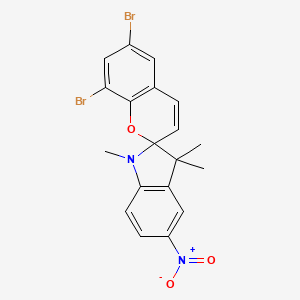 molecular formula C19H16Br2N2O3 B11210487 6,8-Dibromo-1',3',3'-trimethyl-5'-nitro-1',3'-dihydrospiro[chromene-2,2'-indole] 