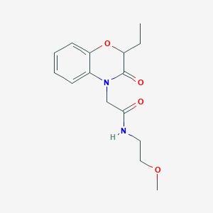 molecular formula C15H20N2O4 B11210495 4H-1,4-Benzoxazine-4-acetamide, 2-ethyl-2,3-dihydro-N-(2-methoxyethyl)-3-oxo- 