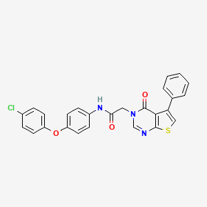 molecular formula C26H18ClN3O3S B11210504 N-[4-(4-chlorophenoxy)phenyl]-2-(4-oxo-5-phenylthieno[2,3-d]pyrimidin-3-yl)acetamide CAS No. 6766-62-7