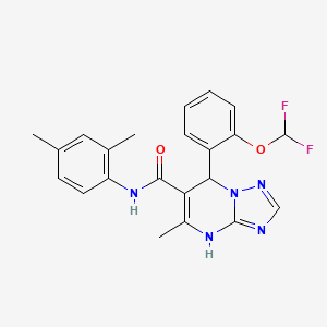 molecular formula C22H21F2N5O2 B11210549 7-[2-(difluoromethoxy)phenyl]-N-(2,4-dimethylphenyl)-5-methyl-4,7-dihydro[1,2,4]triazolo[1,5-a]pyrimidine-6-carboxamide 