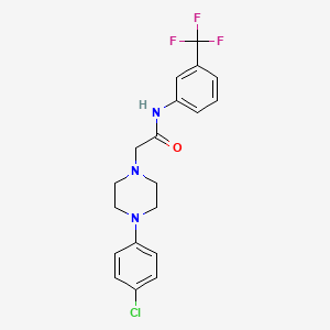 molecular formula C19H19ClF3N3O B11210559 2-[4-(4-chlorophenyl)piperazin-1-yl]-N-[3-(trifluoromethyl)phenyl]acetamide 