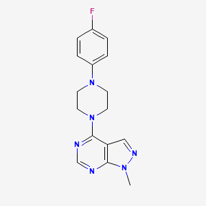 molecular formula C16H17FN6 B11210572 4-[4-(4-fluorophenyl)piperazin-1-yl]-1-methyl-1H-pyrazolo[3,4-d]pyrimidine 