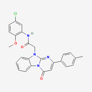 molecular formula C26H21ClN4O3 B11210576 N-(5-chloro-2-methoxyphenyl)-2-[2-(4-methylphenyl)-4-oxopyrimido[1,2-a]benzimidazol-10(4H)-yl]acetamide 