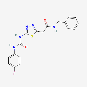 N-benzyl-2-(5-{[(4-fluorophenyl)carbamoyl]amino}-1,3,4-thiadiazol-2-yl)acetamide