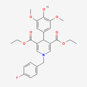 Diethyl 1-(4-fluorobenzyl)-4-(4-hydroxy-3,5-dimethoxyphenyl)-1,4-dihydropyridine-3,5-dicarboxylate