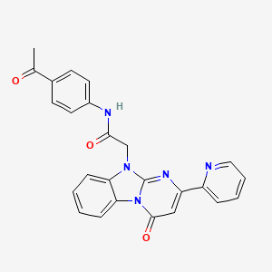 N-(4-acetylphenyl)-2-[4-oxo-2-(pyridin-2-yl)pyrimido[1,2-a]benzimidazol-10(4H)-yl]acetamide