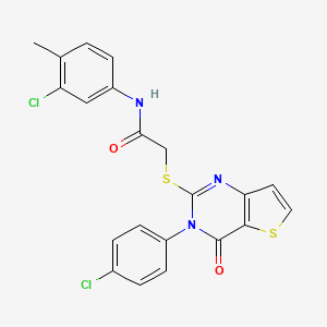 N-(3-chloro-4-methylphenyl)-2-{[3-(4-chlorophenyl)-4-oxo-3,4-dihydrothieno[3,2-d]pyrimidin-2-yl]sulfanyl}acetamide