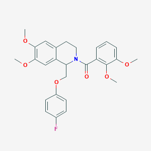 (2,3-dimethoxyphenyl)(1-((4-fluorophenoxy)methyl)-6,7-dimethoxy-3,4-dihydroisoquinolin-2(1H)-yl)methanone