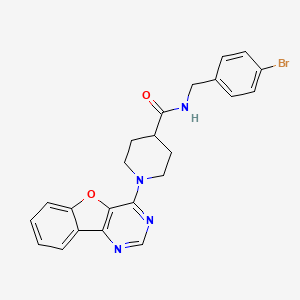 molecular formula C23H21BrN4O2 B11210630 1-([1]benzofuro[3,2-d]pyrimidin-4-yl)-N-(4-bromobenzyl)piperidine-4-carboxamide 