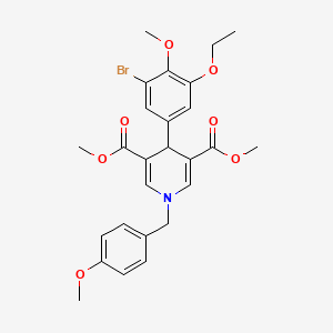 Dimethyl 4-(3-bromo-5-ethoxy-4-methoxyphenyl)-1-(4-methoxybenzyl)-1,4-dihydropyridine-3,5-dicarboxylate