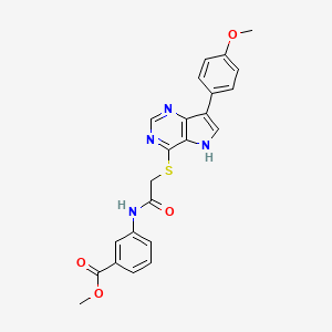 molecular formula C23H20N4O4S B11210678 methyl 3-[({[7-(4-methoxyphenyl)-5H-pyrrolo[3,2-d]pyrimidin-4-yl]sulfanyl}acetyl)amino]benzoate 