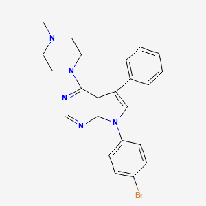 molecular formula C23H22BrN5 B11210698 7-(4-bromophenyl)-4-(4-methylpiperazin-1-yl)-5-phenyl-7H-pyrrolo[2,3-d]pyrimidine 