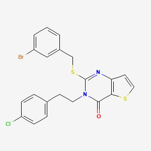 2-[(3-bromobenzyl)sulfanyl]-3-[2-(4-chlorophenyl)ethyl]thieno[3,2-d]pyrimidin-4(3H)-one