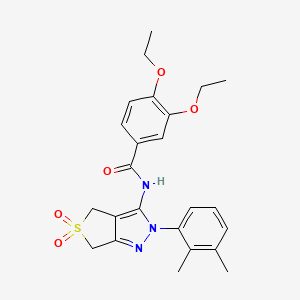 N-(2-(2,3-dimethylphenyl)-5,5-dioxido-4,6-dihydro-2H-thieno[3,4-c]pyrazol-3-yl)-3,4-diethoxybenzamide