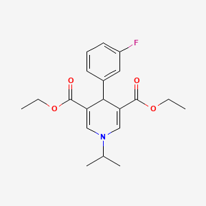 molecular formula C20H24FNO4 B11210764 Diethyl 4-(3-fluorophenyl)-1-(propan-2-yl)-1,4-dihydropyridine-3,5-dicarboxylate 