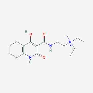 N,N-diethyl-2-{[(4-hydroxy-2-oxo-1,2,5,6,7,8-hexahydroquinolin-3-yl)carbonyl]amino}-N-methylethanaminium