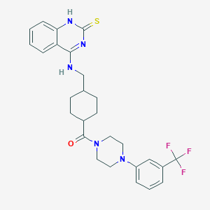 4-({[4-({4-[3-(trifluoromethyl)phenyl]piperazin-1-yl}carbonyl)cyclohexyl]methyl}amino)quinazoline-2(1H)-thione