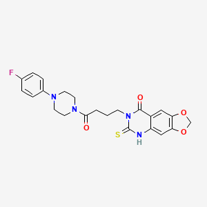 7-{4-[4-(4-fluorophenyl)piperazin-1-yl]-4-oxobutyl}-6-thioxo-6,7-dihydro[1,3]dioxolo[4,5-g]quinazolin-8(5H)-one