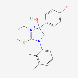 molecular formula C20H22FN2OS+ B11210850 1-(2,3-dimethylphenyl)-3-(4-fluorophenyl)-3-hydroxy-2,3,6,7-tetrahydro-5H-imidazo[2,1-b][1,3]thiazin-1-ium 