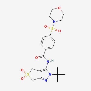 N-(2-(tert-butyl)-5,5-dioxido-4,6-dihydro-2H-thieno[3,4-c]pyrazol-3-yl)-4-(morpholinosulfonyl)benzamide