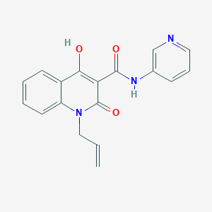 4-hydroxy-2-oxo-1-prop-2-enyl-N-(3-pyridinyl)-3-quinolinecarboxamide