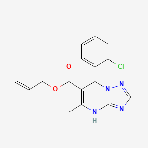 molecular formula C16H15ClN4O2 B11210898 Prop-2-en-1-yl 7-(2-chlorophenyl)-5-methyl-4,7-dihydro[1,2,4]triazolo[1,5-a]pyrimidine-6-carboxylate CAS No. 6769-10-4